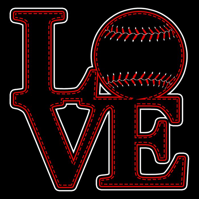 Love Baseball Stitch Letters Baseball Fan 16 in Basic Backpack