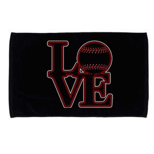 Love Baseball Stitch Letters Baseball Fan Microfiber Hand Towel