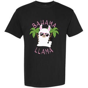 Llama Bahamas Souvenir Travel Vacation Bahamian Flag Nassau Garment-Dyed Heavyweight T-Shirt