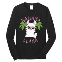 Llama Bahamas Souvenir Travel Vacation Bahamian Flag Nassau Long Sleeve Shirt