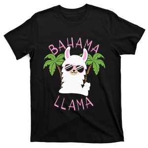 Llama Bahamas Souvenir Travel Vacation Bahamian Flag Nassau T-Shirt