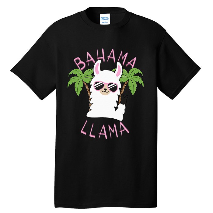 Llama Bahamas Souvenir Travel Vacation Bahamian Flag Nassau Tall T-Shirt