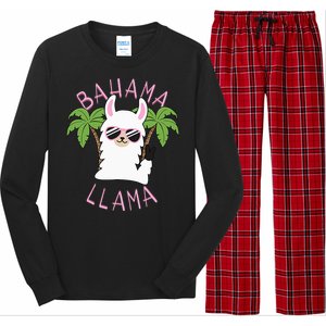 Llama Bahamas Souvenir Travel Vacation Bahamian Flag Nassau Long Sleeve Pajama Set