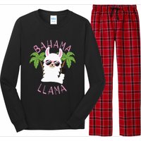 Llama Bahamas Souvenir Travel Vacation Bahamian Flag Nassau Long Sleeve Pajama Set