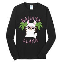 Llama Bahamas Souvenir Travel Vacation Bahamian Flag Nassau Tall Long Sleeve T-Shirt