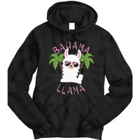 Llama Bahamas Souvenir Travel Vacation Bahamian Flag Nassau Tie Dye Hoodie