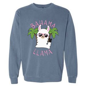 Llama Bahamas Souvenir Travel Vacation Bahamian Flag Nassau Garment-Dyed Sweatshirt