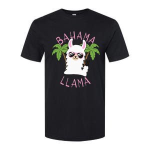 Llama Bahamas Souvenir Travel Vacation Bahamian Flag Nassau Softstyle CVC T-Shirt