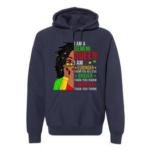 Locd Braver Stronger Smarter Gemini Queen Birthday Premium Hoodie