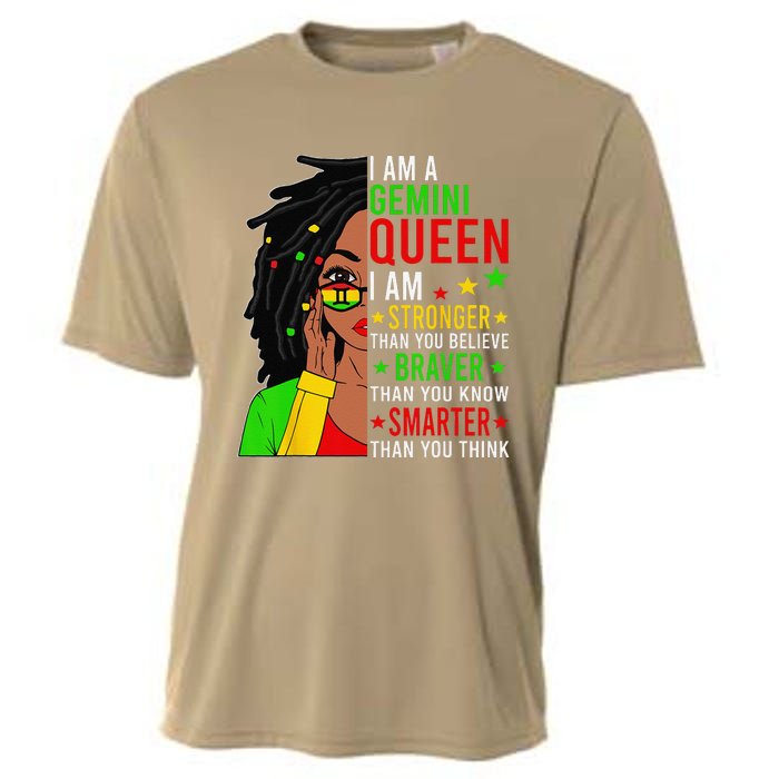 Locd Braver Stronger Smarter Gemini Queen Birthday Cooling Performance Crew T-Shirt