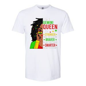 Locd Braver Stronger Smarter Gemini Queen Birthday Softstyle CVC T-Shirt