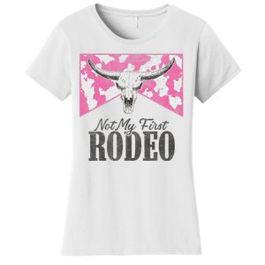 Leopard Bull Skull Western Life Country Not My First Rodeo Women's T-Shirt