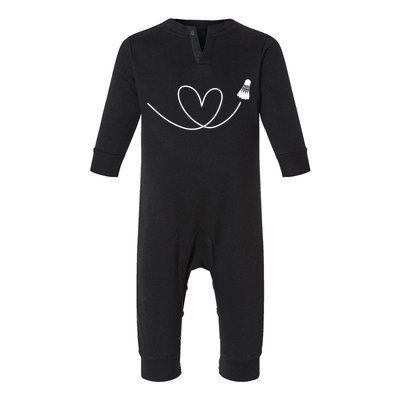 Love Badminton Shuttlecock Racket Gift Infant Fleece One Piece