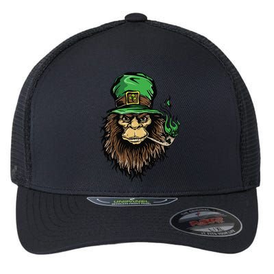 Leprechaun Bigfoot St Patricks Day Flexfit Unipanel Trucker Cap