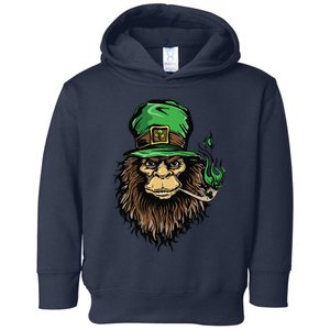 Leprechaun Bigfoot St Patricks Day Toddler Hoodie