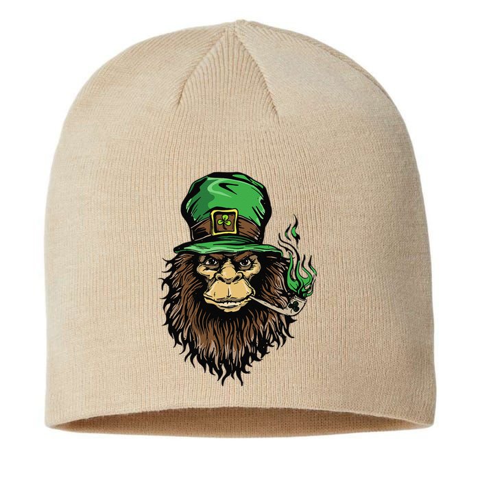 Leprechaun Bigfoot St Patricks Day Sustainable Beanie