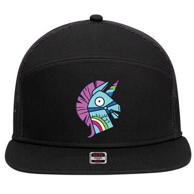 Llama Bash Smile 7 Panel Mesh Trucker Snapback Hat