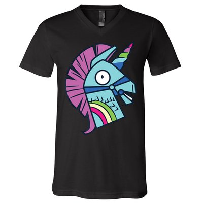 Llama Bash Smile V-Neck T-Shirt