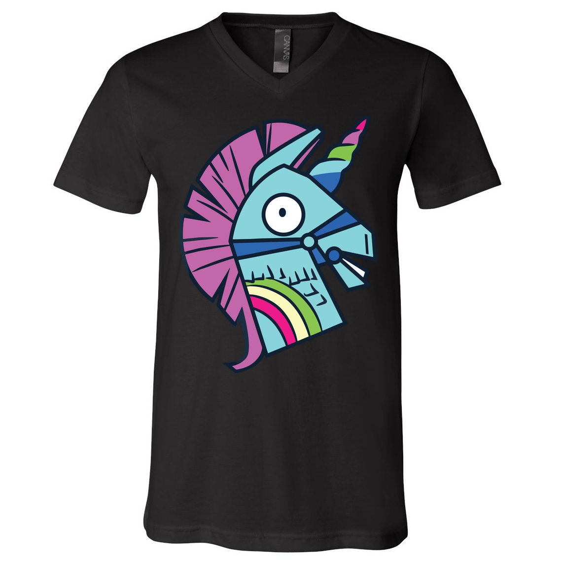 Llama Bash Smile V-Neck T-Shirt