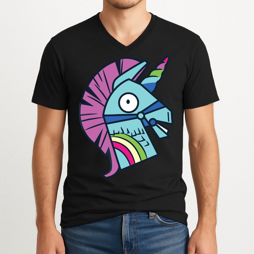 Llama Bash Smile V-Neck T-Shirt