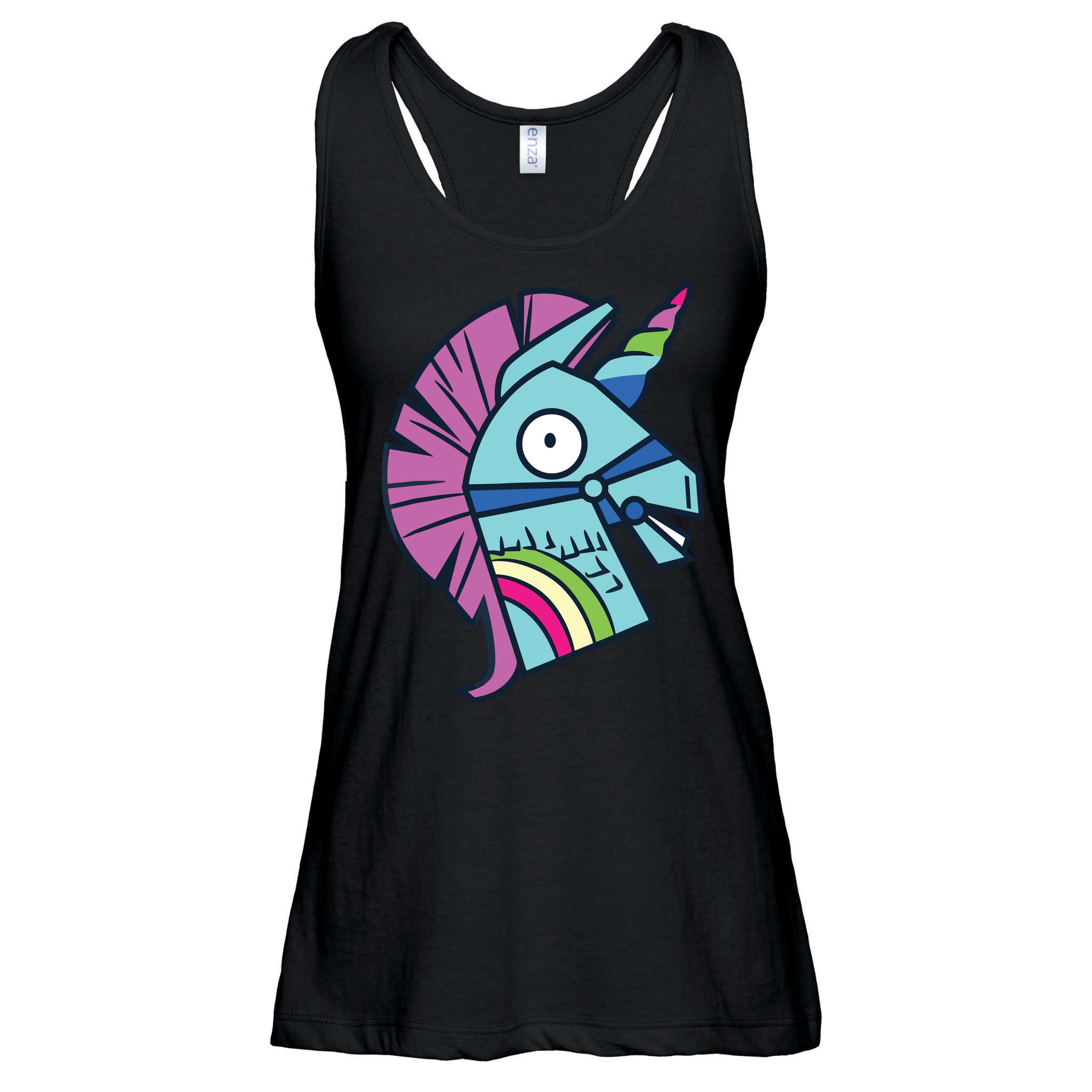 Llama Bash Smile Ladies Essential Flowy Tank
