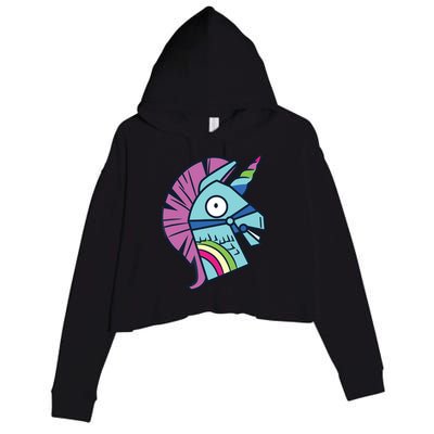 Llama Bash Smile Crop Fleece Hoodie