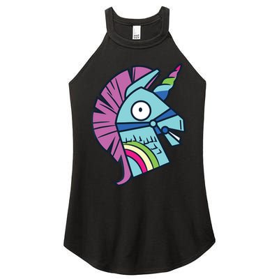 Llama Bash Smile Women's Perfect Tri Rocker Tank
