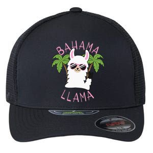 Llama Bahamas Souvenir Travel Vacation Bahamian Flag Nassau Flexfit Unipanel Trucker Cap