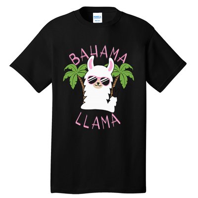 Llama Bahamas Souvenir Travel Vacation Bahamian Flag Nassau Tall T-Shirt