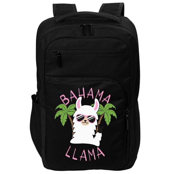 Llama Bahamas Souvenir Travel Vacation Bahamian Flag Nassau Impact Tech Backpack