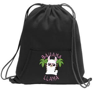 Llama Bahamas Souvenir Travel Vacation Bahamian Flag Nassau Sweatshirt Cinch Pack Bag