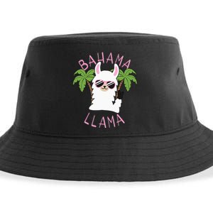 Llama Bahamas Souvenir Travel Vacation Bahamian Flag Nassau Sustainable Bucket Hat