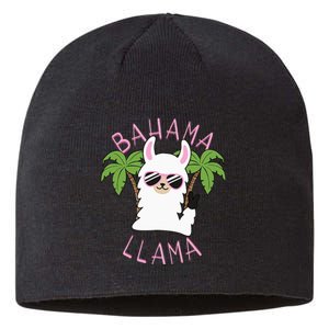 Llama Bahamas Souvenir Travel Vacation Bahamian Flag Nassau Sustainable Beanie