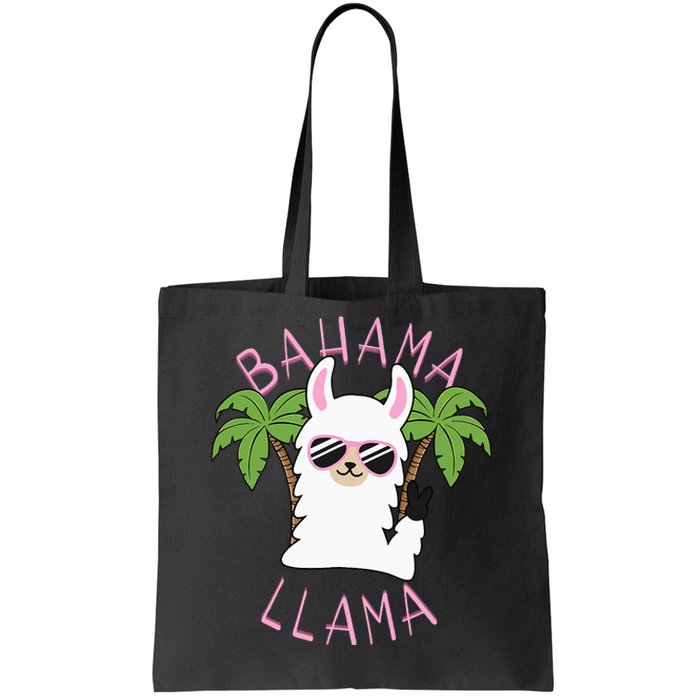 Llama Bahamas Souvenir Travel Vacation Bahamian Flag Nassau Tote Bag