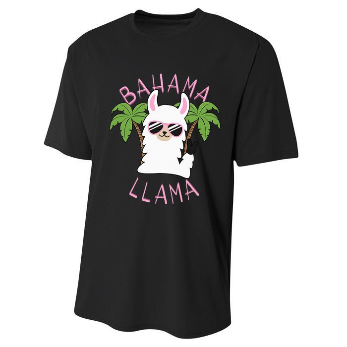 Llama Bahamas Souvenir Travel Vacation Bahamian Flag Nassau Performance Sprint T-Shirt