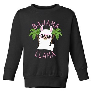 Llama Bahamas Souvenir Travel Vacation Bahamian Flag Nassau Toddler Sweatshirt