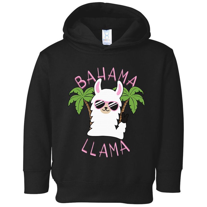 Llama Bahamas Souvenir Travel Vacation Bahamian Flag Nassau Toddler Hoodie