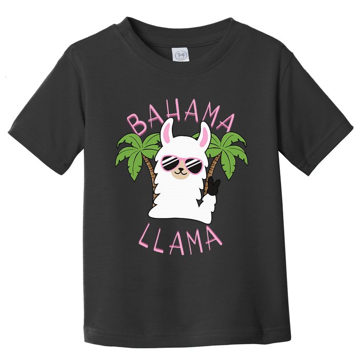 Llama Bahamas Souvenir Travel Vacation Bahamian Flag Nassau Toddler T-Shirt