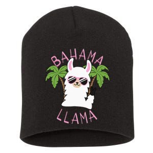 Llama Bahamas Souvenir Travel Vacation Bahamian Flag Nassau Short Acrylic Beanie