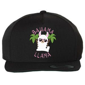 Llama Bahamas Souvenir Travel Vacation Bahamian Flag Nassau Wool Snapback Cap