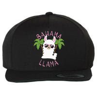 Llama Bahamas Souvenir Travel Vacation Bahamian Flag Nassau Wool Snapback Cap