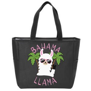 Llama Bahamas Souvenir Travel Vacation Bahamian Flag Nassau Zip Tote Bag