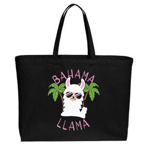 Llama Bahamas Souvenir Travel Vacation Bahamian Flag Nassau Cotton Canvas Jumbo Tote