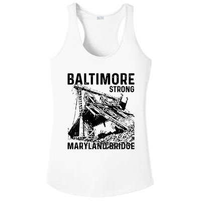 Limited Baltimore Strong Maryland Bridge Vintage Ladies PosiCharge Competitor Racerback Tank