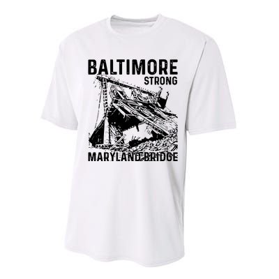 Limited Baltimore Strong Maryland Bridge Vintage Performance Sprint T-Shirt