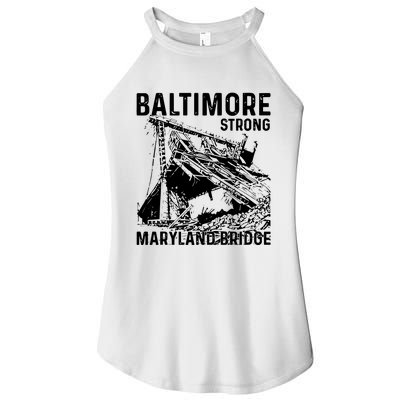 Limited Baltimore Strong Maryland Bridge Vintage Women’s Perfect Tri Rocker Tank