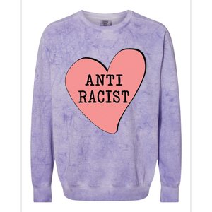 Love Blm Support Racial Equality Protest Heart Anti Racist Colorblast Crewneck Sweatshirt