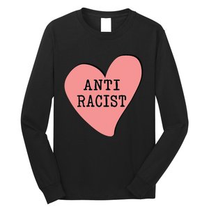 Love Blm Support Racial Equality Protest Heart Anti Racist Long Sleeve Shirt