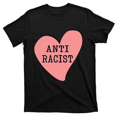 Love Blm Support Racial Equality Protest Heart Anti Racist T-Shirt