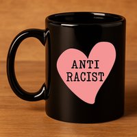 Love Blm Support Racial Equality Protest Heart Anti Racist 11oz C Handle Ceramic Mug
